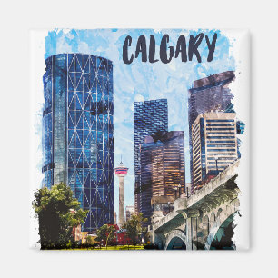 Imã Calgary Alberta Cityscape Skyline