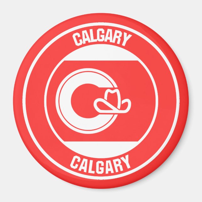 Imã Calgary Columbia Round Emblem (Frente)