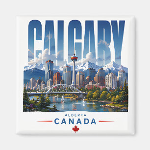 Imã 🏔 Calgary Estilo Moderno de Cidade de Montanha 🏔