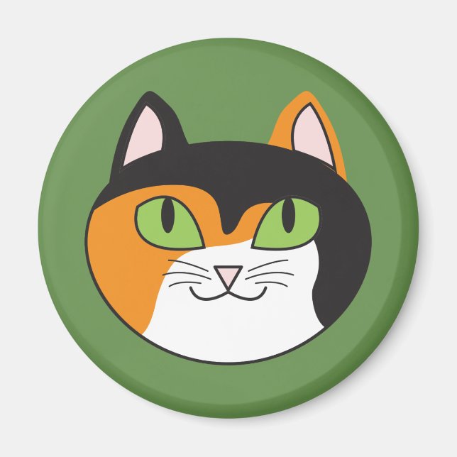 Imã Calico Cat Round Magnet (Frente)