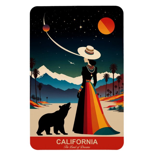 Ímã Califórnia: A Terra dos Sonhos Flexível (Vertical)