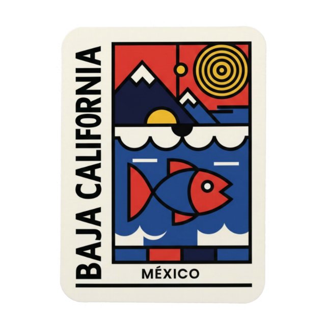 Ímã Califórnia Baixa Moderna (Vertical)