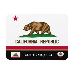 Ímã California Flag & California State /viagem America