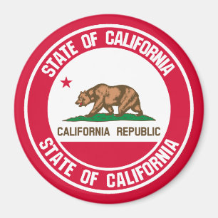 Imã California Round Emblem