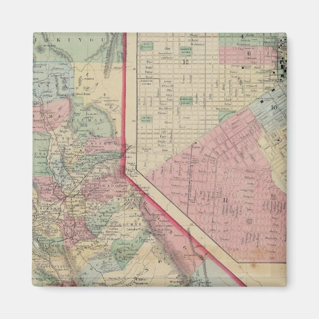 Imã California, São Francisco Map by Mitchell (Frente)