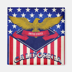 Imã California USA Flag