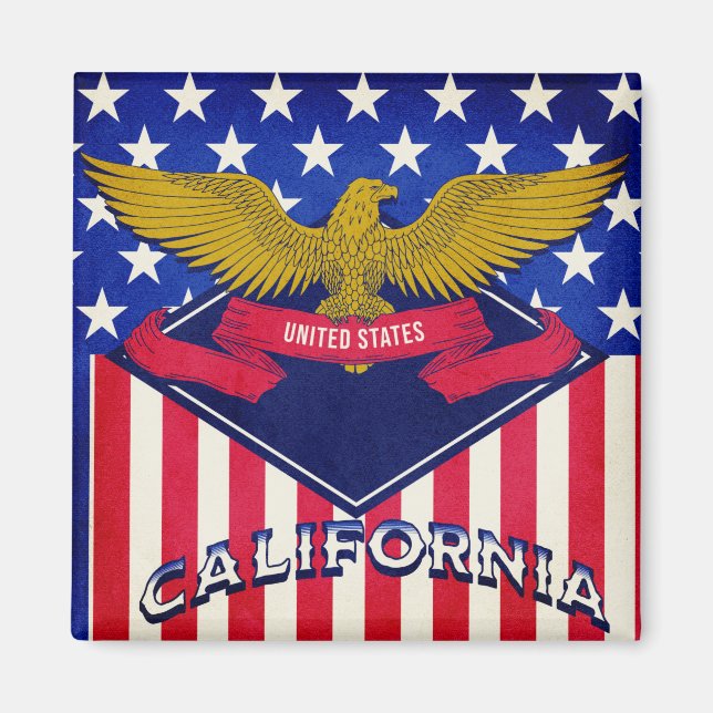 Imã California USA Flag (Frente)