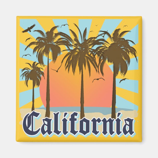Imã California Vintage Souvenir (Frente)