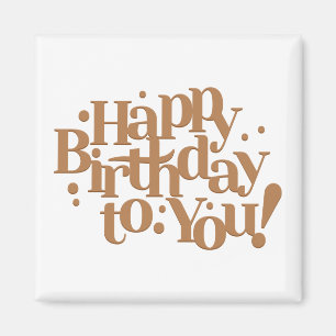 Imã Caligrafia de mensagem de desejo de aniversário
