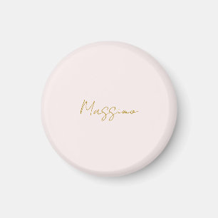 Imã Caligrafia Elegante Cor Dourada e Pastel Nome Simp