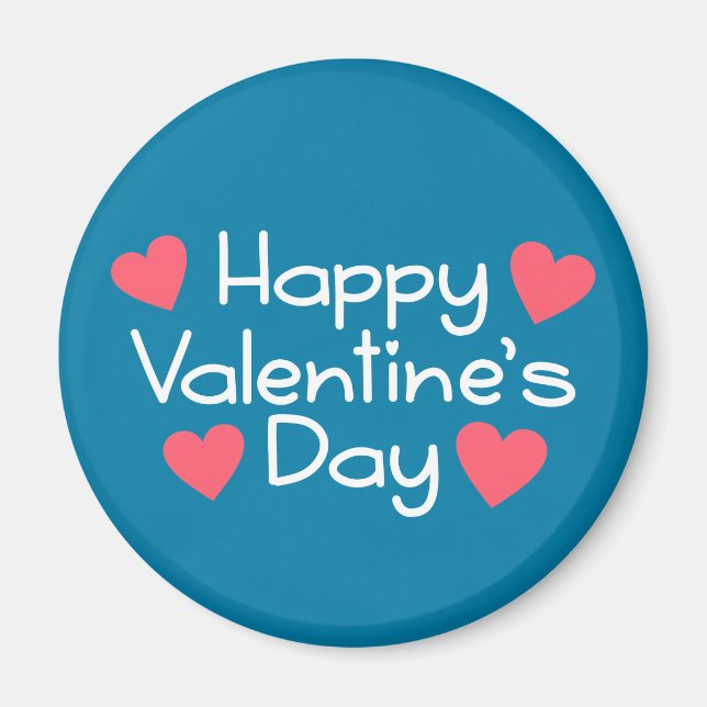 Imã Caligrafia feliz dia de os namorados | Magnet (Frente)