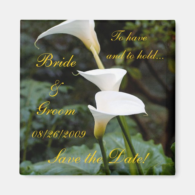 Imã Calla Lily Salve a Data! (Frente)