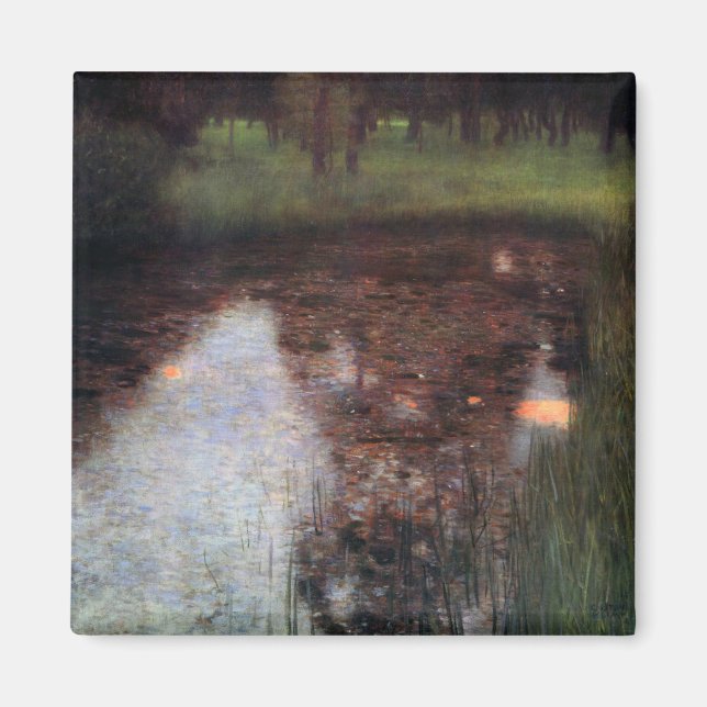 Imã Calm Pond no Castelo de Kammer, Gustav Klimt (Frente)