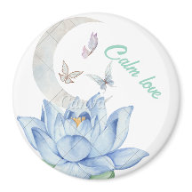 "Calma Amor" Lotus & Butterfly Wedding Magnet