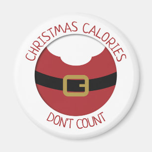 Imã Calorias de Natal Papais noeis de camisa vermelha