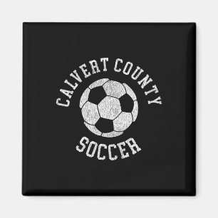Imã Calvert County Futebol Retro Desgastado 90's Vinta