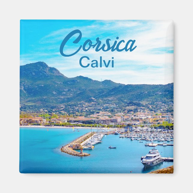 Imã Calvi Port na Córsega França Souvenir (Frente)