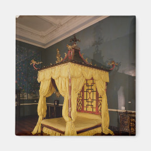 Imã Cama de quatro posters, no estilo chinês, 1750s