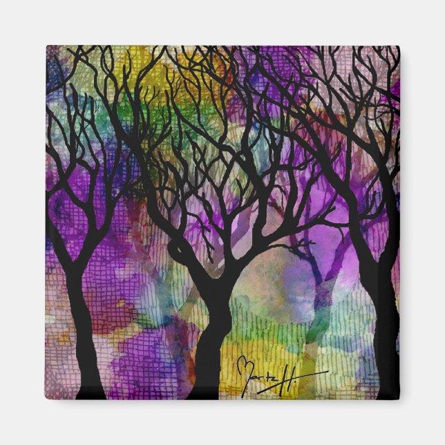 Imã Camadas de Árvores no Fundo da Mica (Frente)