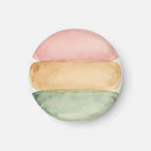 Imã Camadas de Bloco de Cor Pastel Aquarela