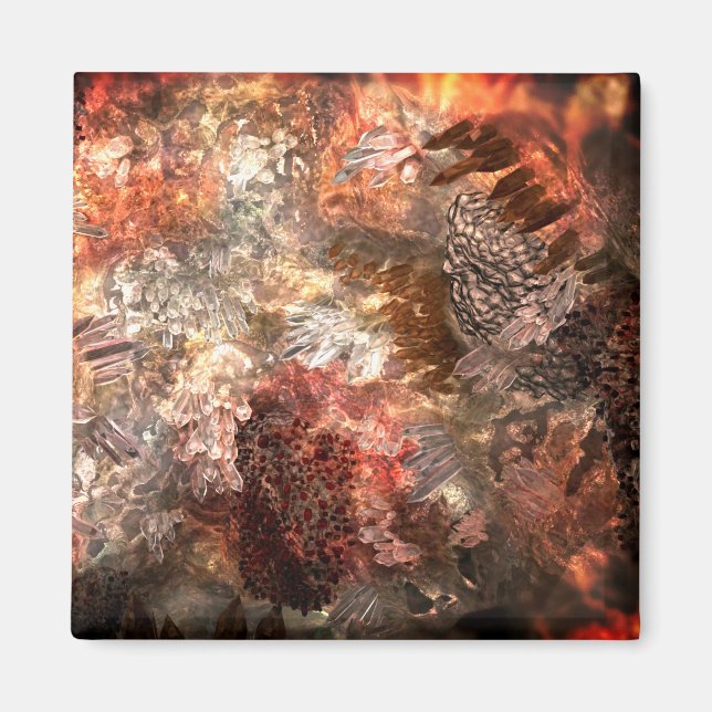 Imã Camadas de Cristais com Tonalidade Rústica (Frente)