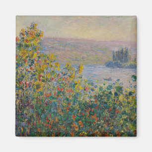 Imã Camas de Flores em Vétheuil, Paisagem Impressionis