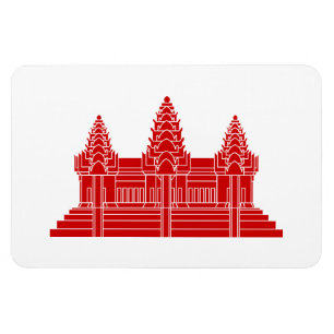 Ímã Cambodian de Angkor Wat/bandeira do Khmer