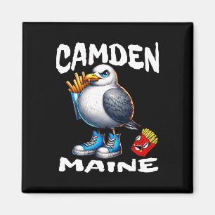 Imã Camden Maine Gaivota Engraçada Batatas Fritas Lemb