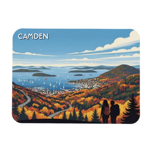 Ímã Camden Maine Travel (Horizontal)
