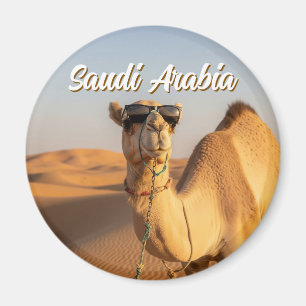 Imã Camelo com óculos escuros Viagem da Arábia Saudita