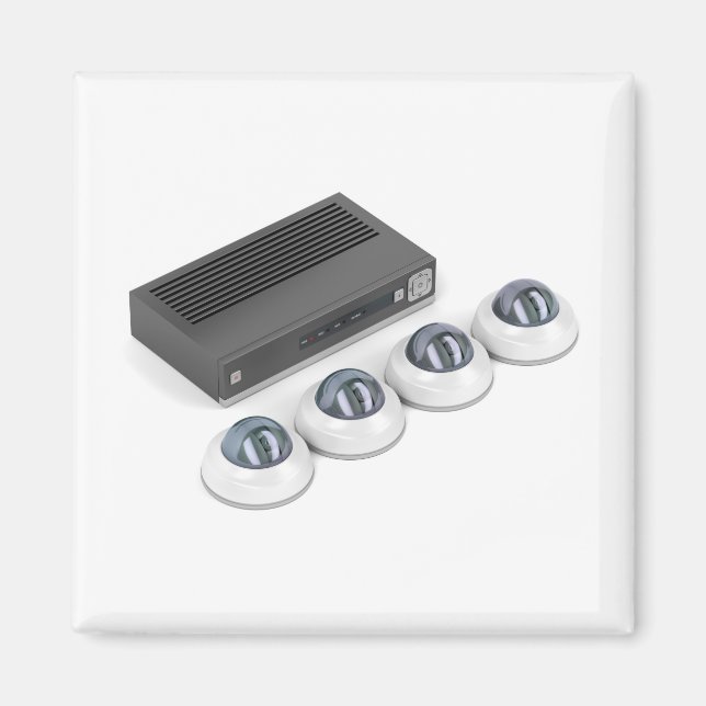 Imã Câmeras de segurança e gravador de vídeo digital (Frente)