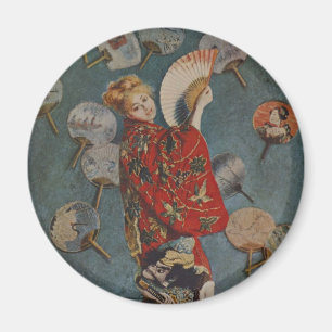 Imã Camille Monet com traje japonês por Claude Monet