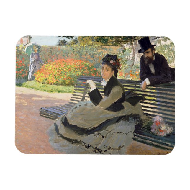 Ímã Camille Monet sobre um Bench Claude Monet (Horizontal)