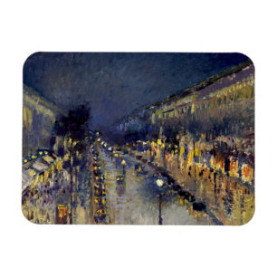 Ímã Camille Pissarro - Boulevard Montmartre à Noite