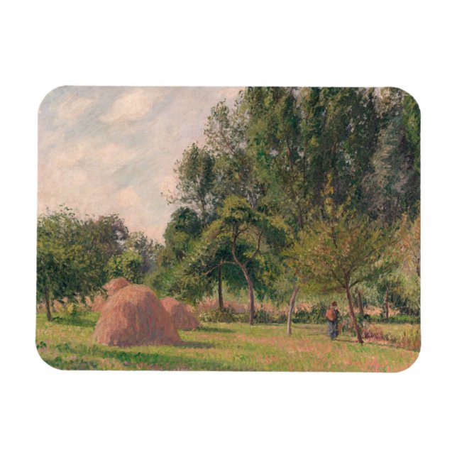 Ímã Camille Pissarro | Haystacks, Manhã, Eragny (Horizontal)