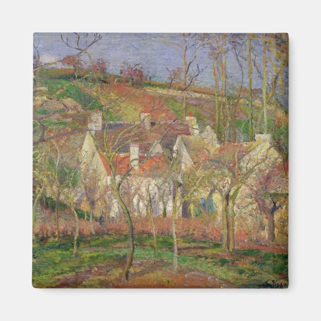 Imã Camille Pissarro | Telhados vermelhos ou canto de  (Frente)