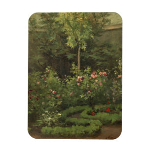 Ímã Camille Pissarro   um jardim de rosas