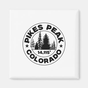 Imã Caminhada na Montanha Colorado Vintage Pikes Peak