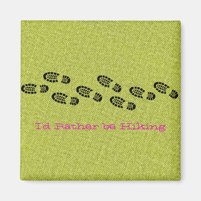 Imã Caminhando Boots Green Denim Eu Preferencialmente  (Frente)