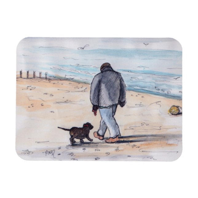 Ímã Caminhando com o cachorro - 05 (Horizontal)