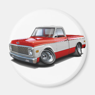 Imã Caminhão 1970-72 Vermelho-Branco de Chevy C10
