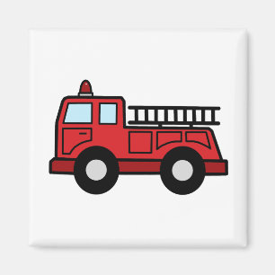 Imã Caminhão de Bombeiros de Arte de Clip de Desenho A