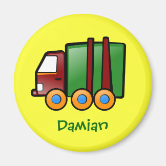 Imã Caminhão de Cartoon de Nome Personalizado