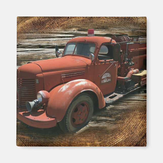 Imã Caminhão de Fogo Antiquado (Frente)