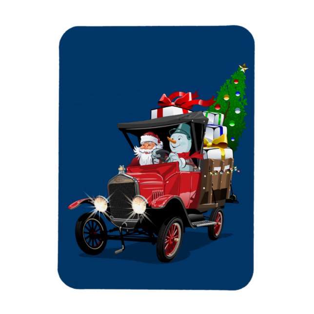 Ímã Caminhão de Natal da Cartoon (Vertical)