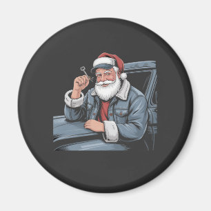 Imã Caminhão do Papai Noel Equipamento Motorista de Ca