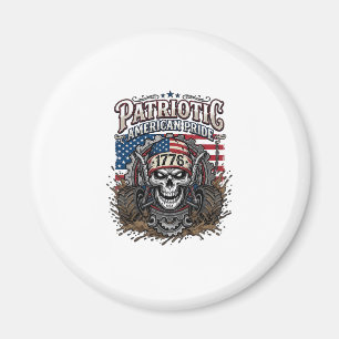 Imã Caminhão Monstro de Caveira Patriótico 1776 Off Ro