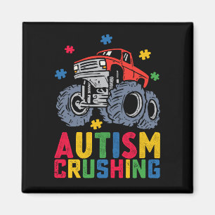 Imã Caminhão Monstro de Esmagamento de Autismo Conscie