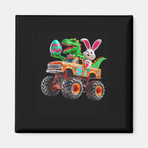 Imã Caminhão Monstro de Páscoa Bunny T-rex Dino Engraç