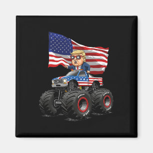 Imã Caminhão Monstro Donad Trump 4 De Julho Bandeira D
